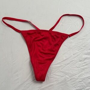 Victoria’s Secret Very Sexy red stretch satin v-string thong panty